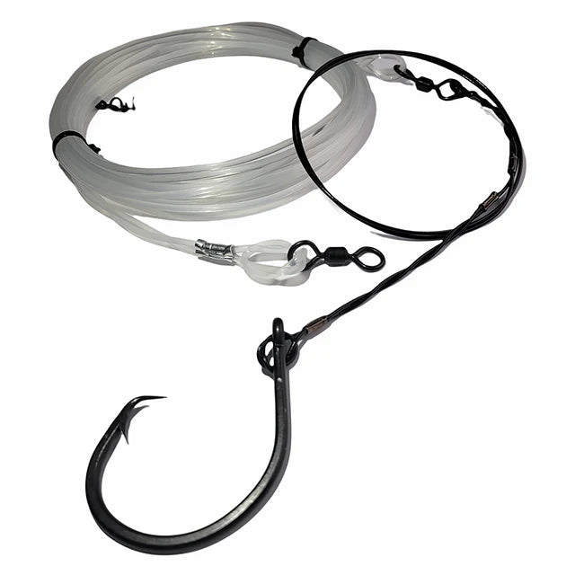 beach shark fishing hooks Tide Rite R965 Samsu In-Line Circle Hook Surf Rig 16/0 inline 7731 Stainless Steel Super Large