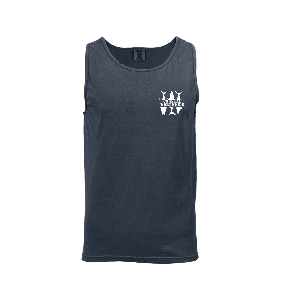 Shark Series Comfort Tank in True Navy, front view