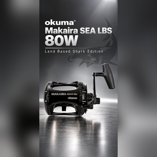Okuma Makaira LBS 80W — land-based shark fishing reel by Okuma