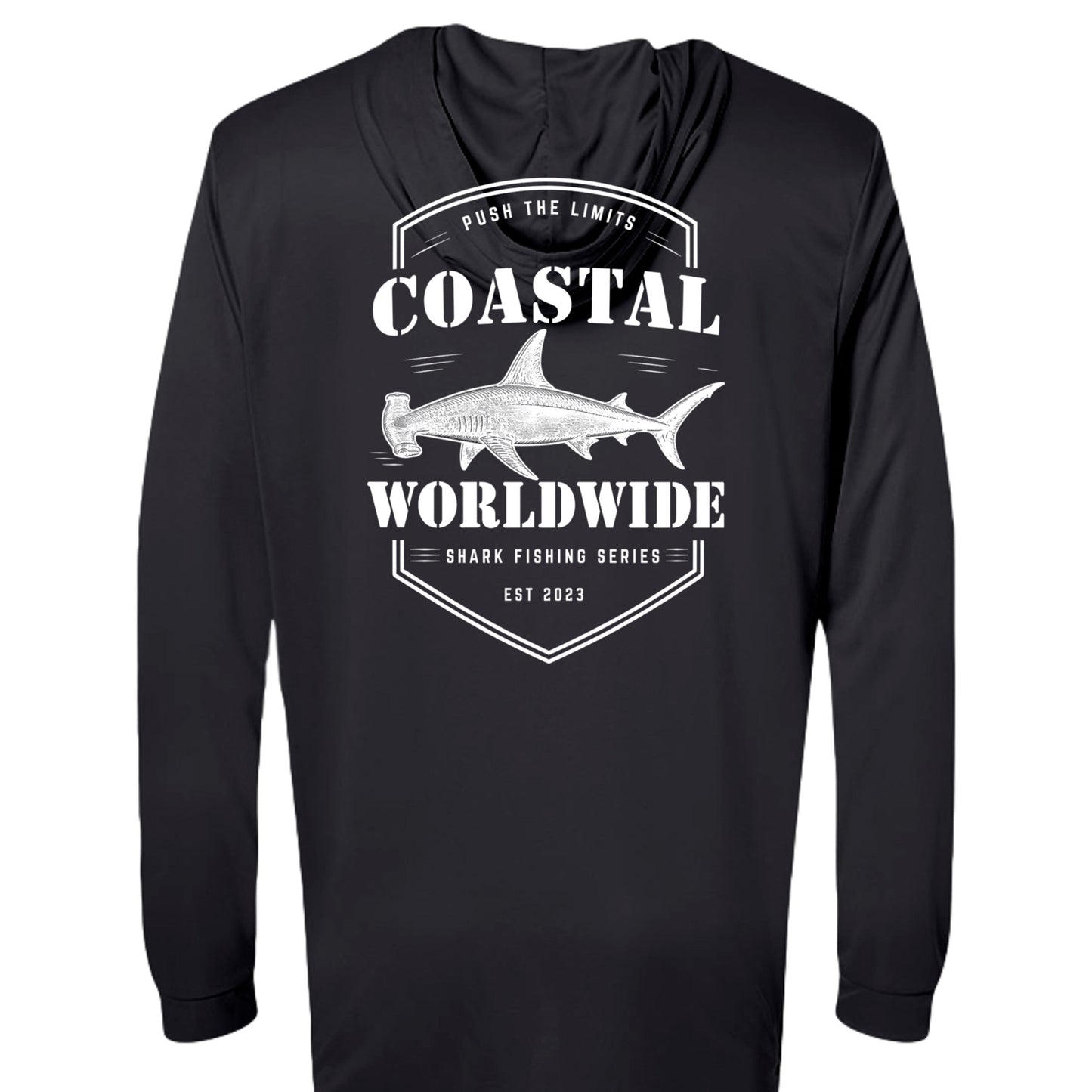 Shark Series Fishing Performance Hooded (White Ink)