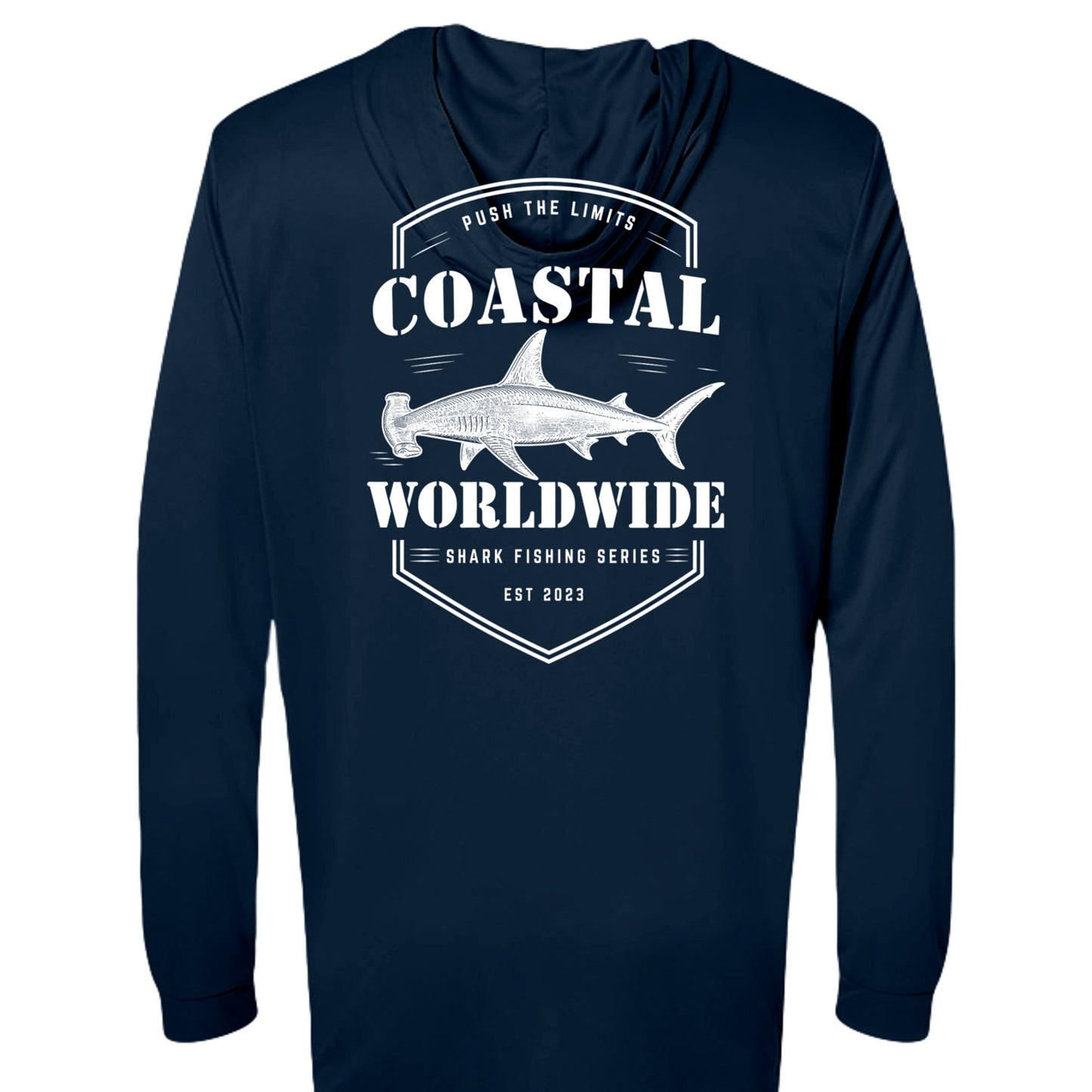 Shark Series Fishing Performance Hooded (White Ink)