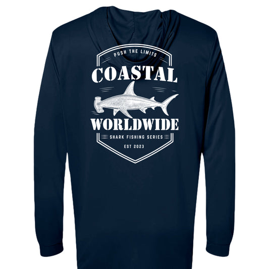 Shark Series Fishing Performance Hooded (White Ink)