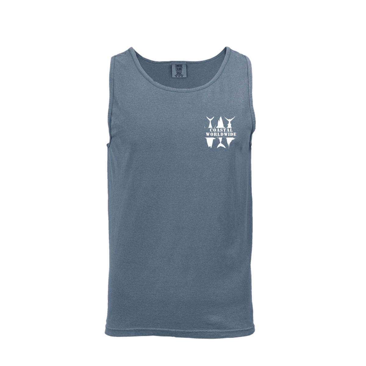 Shark Series Comfort Tank in Blue Jean, front view