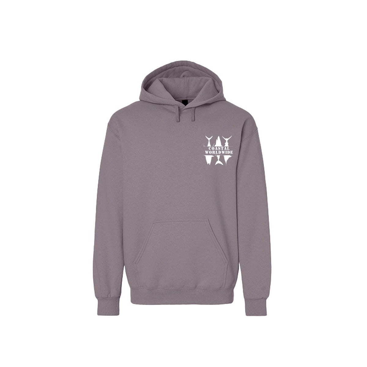 CWW Series Sweatshirt in Gravel, white ink, front view