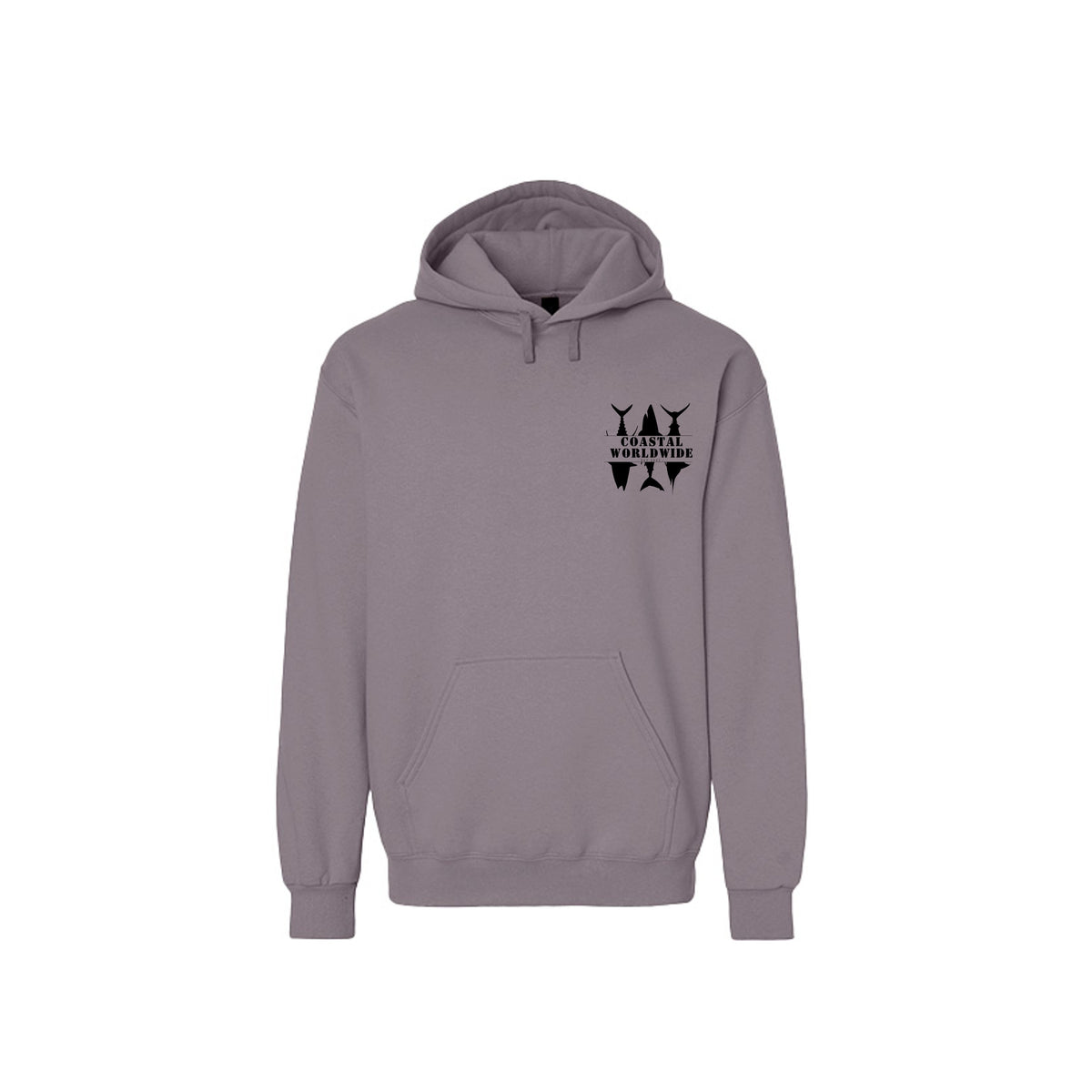 CWW Series Sweatshirt in Gravel, black ink, front view
