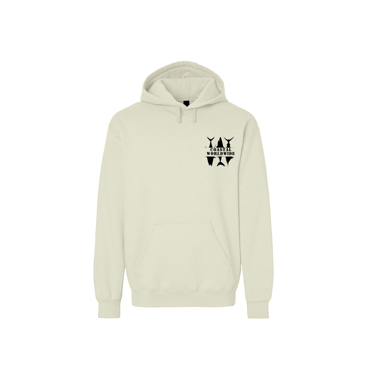 CWW Series Sweatshirt in Off White, black ink, front view